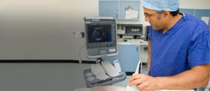 mobile ultrasound being taken by doctor