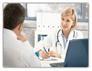 attentive doctor taking notes