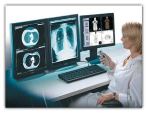 advanced medical imaging displayed on desktop screens