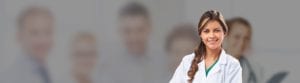 doctor with white jacket banner