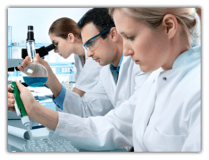 lab techs doing work